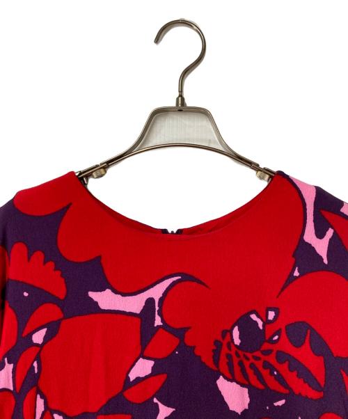 marimekko（マリメッコ）marimekko (マリメッコ) AKILEIJA / VARBU DRESS ピンク×レッド サイズ:38の古着・服飾アイテム