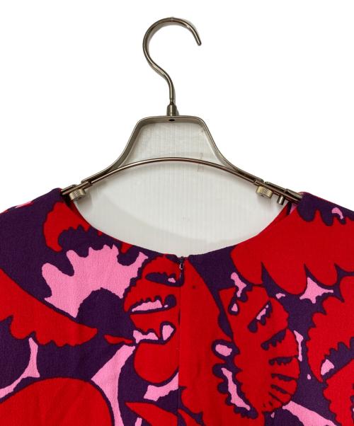 marimekko（マリメッコ）marimekko (マリメッコ) AKILEIJA / VARBU DRESS ピンク×レッド サイズ:38の古着・服飾アイテム