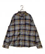 Patagoniaパタゴニア）の古着「フランネルシャツ」｜グレー×ネイビー
