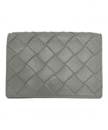 BOTTEGA VENETA（ボッテガベネタ）の古着「イントレチャートパスケース」｜グレー