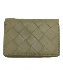BOTTEGA VENETA（ボッテガベネタ）の古着「イントレチャート3つ折り財布」｜オリーブ