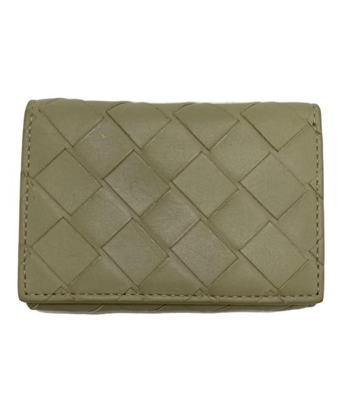 BOTTEGA VENETA（ボッテガベネタ）BOTTEGA VENETA (ボッテガベネタ) イントレチャート3つ折り財布 オリーブの古着・服飾アイテム