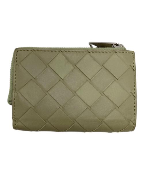 BOTTEGA VENETA（ボッテガベネタ）BOTTEGA VENETA (ボッテガベネタ) イントレチャート3つ折り財布 オリーブの古着・服飾アイテム