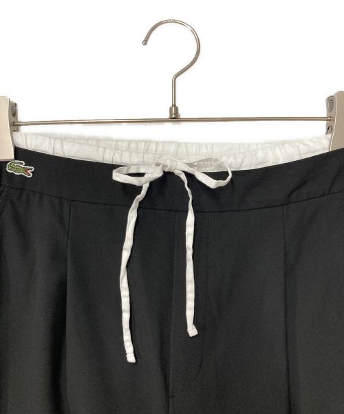 LACOSTE（ラコステ）LACOSTE (ラコステ) レイヤードウエストタックパンツ ブラック サイズ:34の古着・服飾アイテム