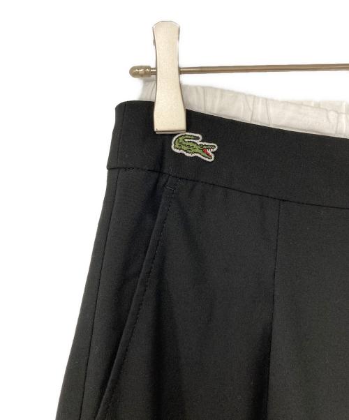 LACOSTE（ラコステ）LACOSTE (ラコステ) レイヤードウエストタックパンツ ブラック サイズ:34の古着・服飾アイテム