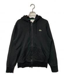 LACOSTE（ラコステ）の古着「プレミアムスウェットジップフーディー」｜ブラック