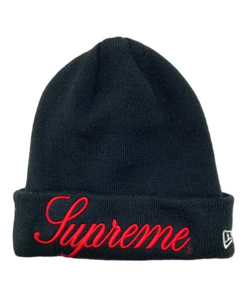 SUPREME（シュプリーム）Supreme (シュプリーム) New Era (ニューエラ) Script Beanie ブラック×レッド サイズ:Freeの古着・服飾アイテム