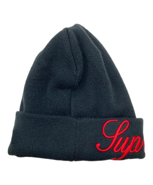 SUPREME（シュプリーム）Supreme (シュプリーム) New Era (ニューエラ) Script Beanie ブラック×レッド サイズ:Freeの古着・服飾アイテム