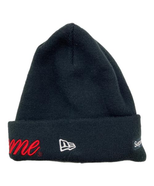 SUPREME（シュプリーム）Supreme (シュプリーム) New Era (ニューエラ) Script Beanie ブラック×レッド サイズ:Freeの古着・服飾アイテム
