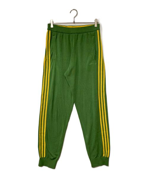 adidas（アディダス）adidas (アディダス) ニューニット トラックパンツ グリーン×イエロー サイズ:XLの古着・服飾アイテム