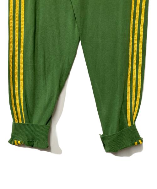adidas（アディダス）adidas (アディダス) ニューニット トラックパンツ グリーン×イエロー サイズ:XLの古着・服飾アイテム