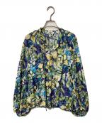 SHIPSシップス）の古着「DEVEAUX 綿 プリント ブラウス」｜グリーン×ブルー