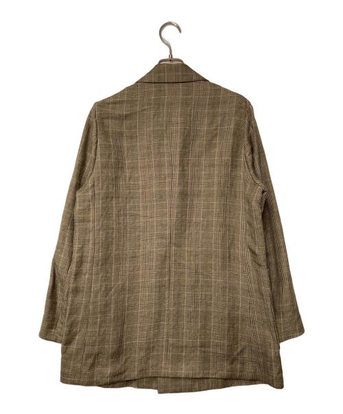 IENA LA BOUCLE（イエナ ラ ブークル）IENA LA BOUCLE (イエナ ラ ブークル) リネンレーヨングレンチェックテーラードジャケット ブラウン サイズ:Freeの古着・服飾アイテム