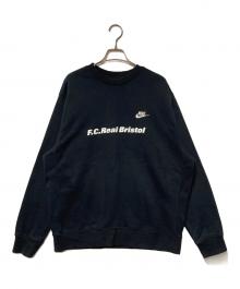 F.C.R.B.×NIKE（エフシーレアルブリストル×ナイキ）の古着「クルーネックプリントスウェット」｜ブラック