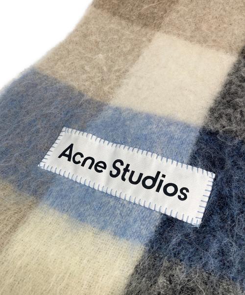 Acne studios（アクネ ストゥディオズ）Acne studios (アクネ ストゥディオズ) モヘアチェックマフラー マルチカラーの古着・服飾アイテム