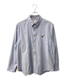 BROOKS BROTHERS×PEANUTS（ブルックスブラザーズ×ピーナッツ）の古着「スーピマコットン スヌーピーエンブロイダリー スポーツシャツ」｜スカイブルー