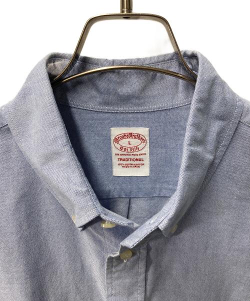 BROOKS BROTHERS（ブルックスブラザーズ）BROOKS BROTHERS (ブルックスブラザーズ) PEANUTS (ピーナッツ) スーピマコットン スヌーピーエンブロイダリー スポーツシャツ スカイブルー サイズ:Lの古着・服飾アイテム