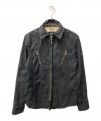 BURBERRY BLACK LABELバーバリーブラックレーベル）の古着「裏ノバチェック ジップアップジャケット」｜ブラック
