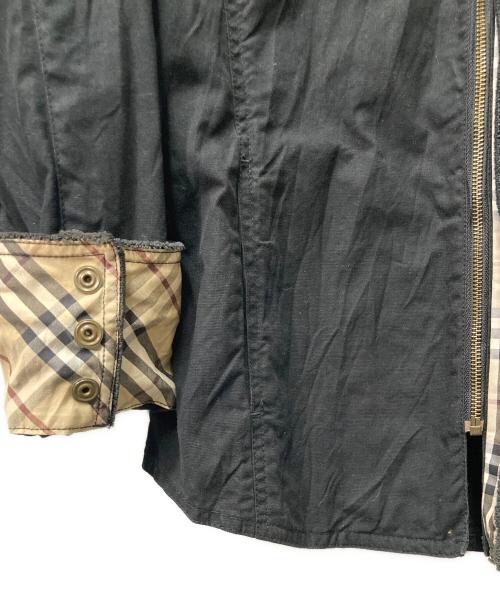 BURBERRY BLACK LABEL（バーバリーブラックレーベル）BURBERRY BLACK LABEL (バーバリーブラックレーベル) 裏ノバチェック ジップアップジャケット ブラック サイズ:Lの古着・服飾アイテム