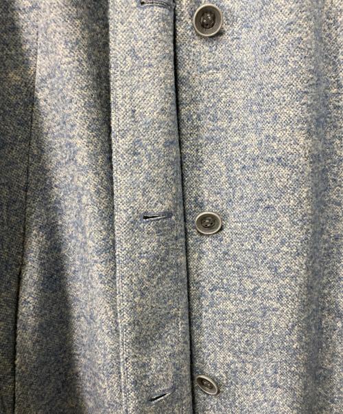 Leilian（レリアン）Leilian (レリアン) ツイード比翼スタンドカラーコート ブルー サイズ:13の古着・服飾アイテム