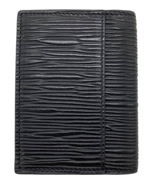 MONTBLANC（モンブラン）MONTBLANC (モンブラン) 型押しカードケース ブラックの古着・服飾アイテム