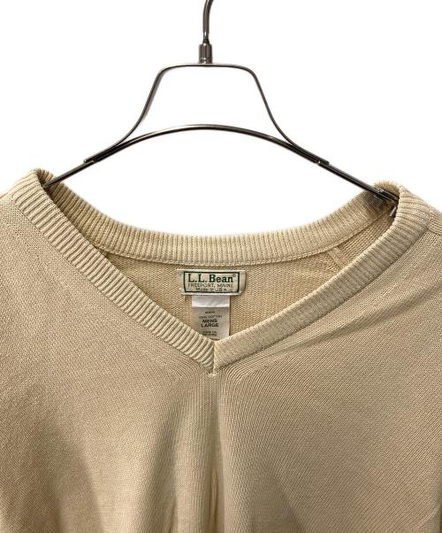 L.L.Bean（エルエルビーン）L.L.Bean (エルエルビーン) Vネックニット ベージュ サイズ:Lの古着・服飾アイテム