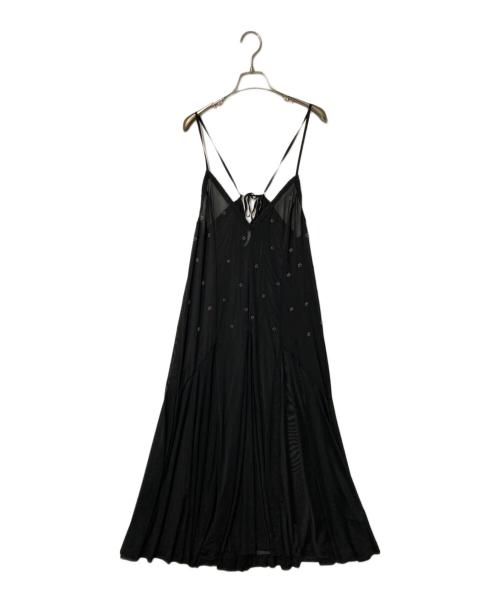 IENA LA BOUCLE（イエナ ラ ブークル）IENA LA BOUCLE (イエナ ラ ブークル) チュールビーズキャミワンピース ブラック サイズ:F 未使用品の古着・服飾アイテム