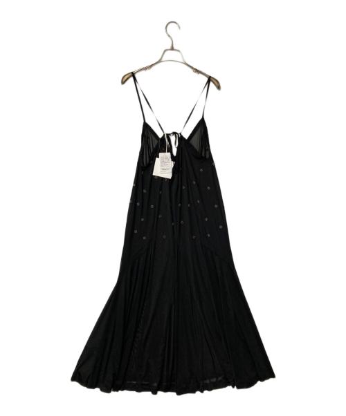 IENA LA BOUCLE（イエナ ラ ブークル）IENA LA BOUCLE (イエナ ラ ブークル) チュールビーズキャミワンピース ブラック サイズ:F 未使用品の古着・服飾アイテム