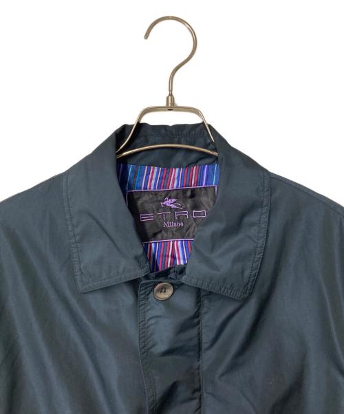 ETRO（エトロ）ETRO (エトロ) ステンカラーコート ネイビー サイズ:48の古着・服飾アイテム