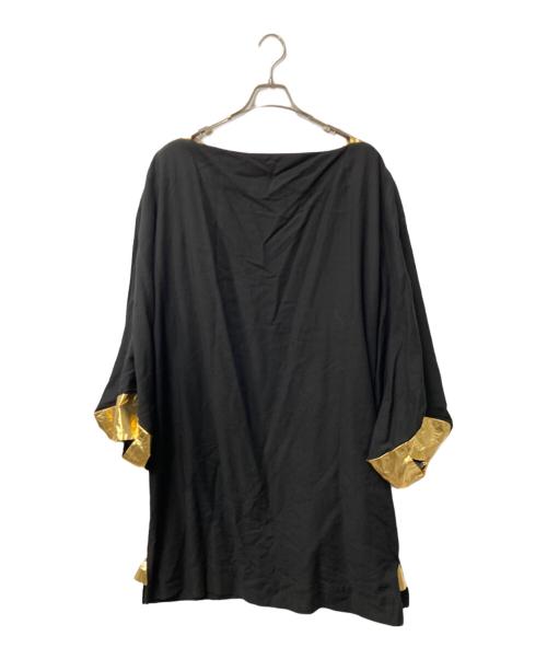 Vivienne Westwood（ヴィヴィアンウエストウッド）Vivienne Westwood (ヴィヴィアンウエストウッド) ミドルワンピース ブラック×ゴールド サイズ:00の古着・服飾アイテム