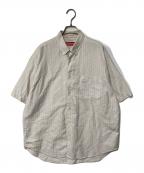 SUPREMEシュプリーム）の古着「Loose Fit Oxford S/S Shirt」｜ベージュ×ブルー