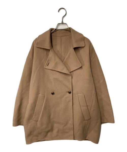SLOBE IENA（スローブ イエナ）SLOBE IENA (スローブ イエナ) souple wool ダブルフェイスミドルコート ベージュ サイズ:Freeの古着・服飾アイテム