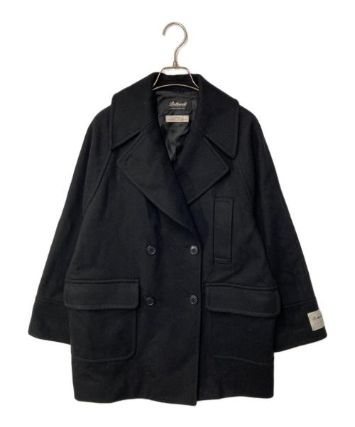JOURNAL STANDARD relume（ジャーナルスタンダード レリューム）JOURNAL STANDARD relume (ジャーナルスタンダード レリューム) BellandiウールメルトンPコート ブラック サイズ:36の古着・服飾アイテム