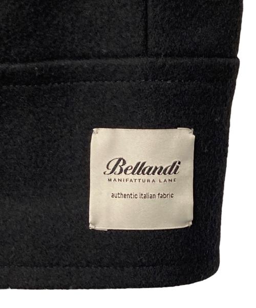 JOURNAL STANDARD relume（ジャーナルスタンダード レリューム）JOURNAL STANDARD relume (ジャーナルスタンダード レリューム) BellandiウールメルトンPコート ブラック サイズ:36の古着・服飾アイテム