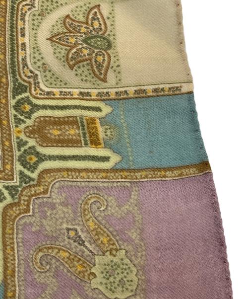ETRO（エトロ）ETRO (エトロ) シルクウール大判スカーフ グリーンの古着・服飾アイテム