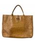 LONGCHAMP（ロンシャン）の古着「レザークロコ調トートバッグ」｜ベージュ