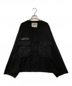TIGHTBOOTH PRODUCTIONタイトブースプロダクション）の古着「COLLARLESS FIELD JKT」｜ブラック