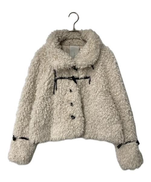 willfully（ウィルフリー）willfully (ウィルフリー) プードルファー トグルショートジャケットコート ベージュ サイズ:Freeの古着・服飾アイテム