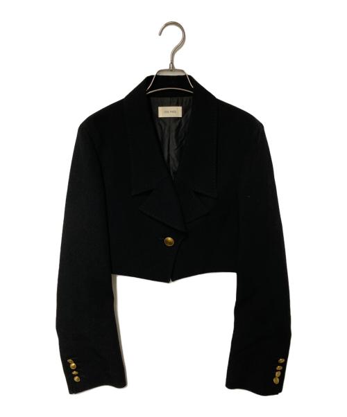 DES PRES（デ プレ）DES PRES (デ プレ) ソフトウールオックス クロップドジャケット ブラック サイズ:Freeの古着・服飾アイテム