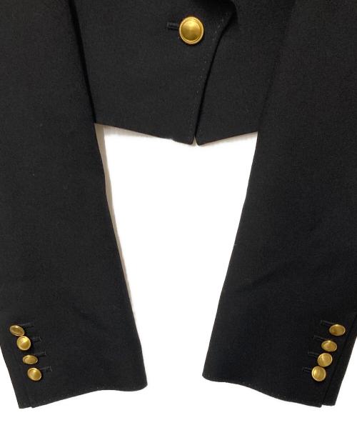 DES PRES（デ プレ）DES PRES (デ プレ) ソフトウールオックス クロップドジャケット ブラック サイズ:Freeの古着・服飾アイテム