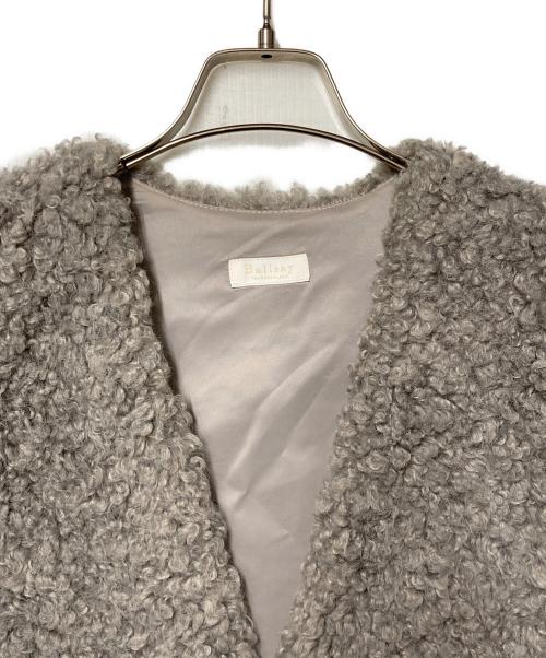 BALLSEY（ボールジィ）BALLSEY (ボールジィ) ミックスファー Vネックベスト グレー サイズ:36の古着・服飾アイテム