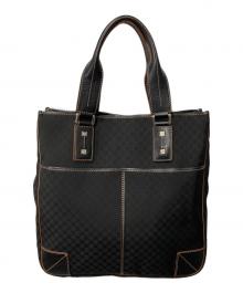 CELINE（セリーヌ）の古着「マカダム柄トートバッグ」｜ブラック