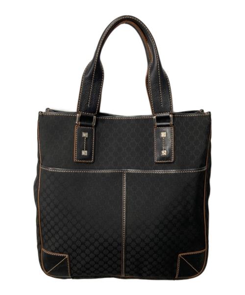 CELINE（セリーヌ）CELINE (セリーヌ) マカダム柄トートバッグ ブラックの古着・服飾アイテム