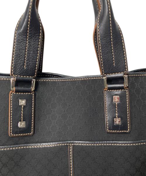CELINE（セリーヌ）CELINE (セリーヌ) マカダム柄トートバッグ ブラックの古着・服飾アイテム