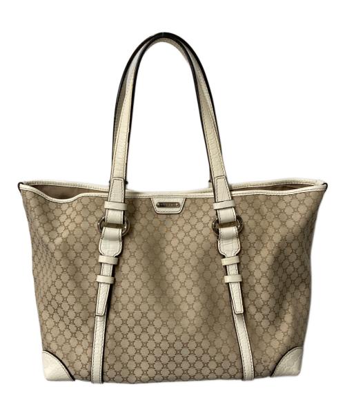 CELINE（セリーヌ）CELINE (セリーヌ) マカダム柄トートバッグ ホワイト×ベージュの古着・服飾アイテム