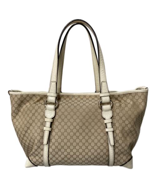 CELINE（セリーヌ）CELINE (セリーヌ) マカダム柄トートバッグ ホワイト×ベージュの古着・服飾アイテム