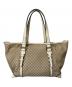 CELINE (セリーヌ) マカダム柄トートバッグ ホワイト×ベージュ：25000円