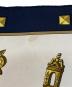 中古・古着 HERMES (エルメス) カレ90 シルクスカーフ ベージュ×ブラック：13000円