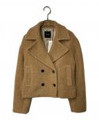 theoryセオリー）の古着「TEDDY FLEECE FAUX FUR PEACOAT」｜ベージュ