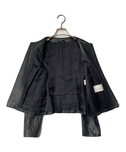 ANAYI（アナイ）ANAYI (アナイ) ラムレザージャケット ブラック サイズ:38の古着・服飾アイテム